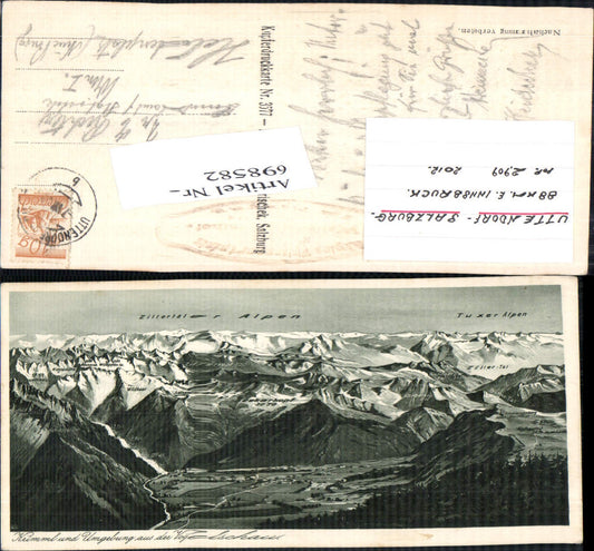 698582 Krimml Vogelschau Filzstein