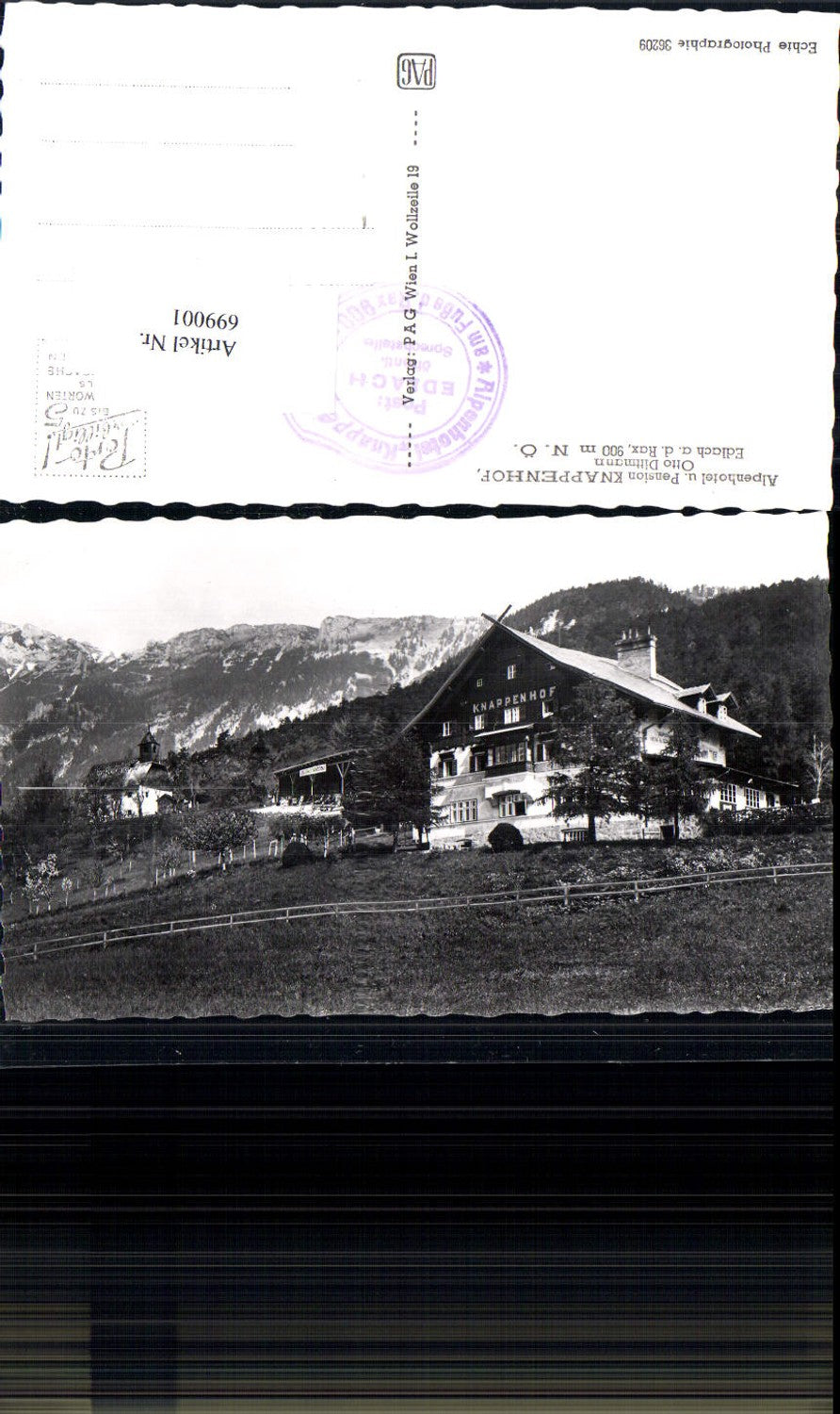 699001 Edlach an der Rax Pension Knappenhof Reichenau