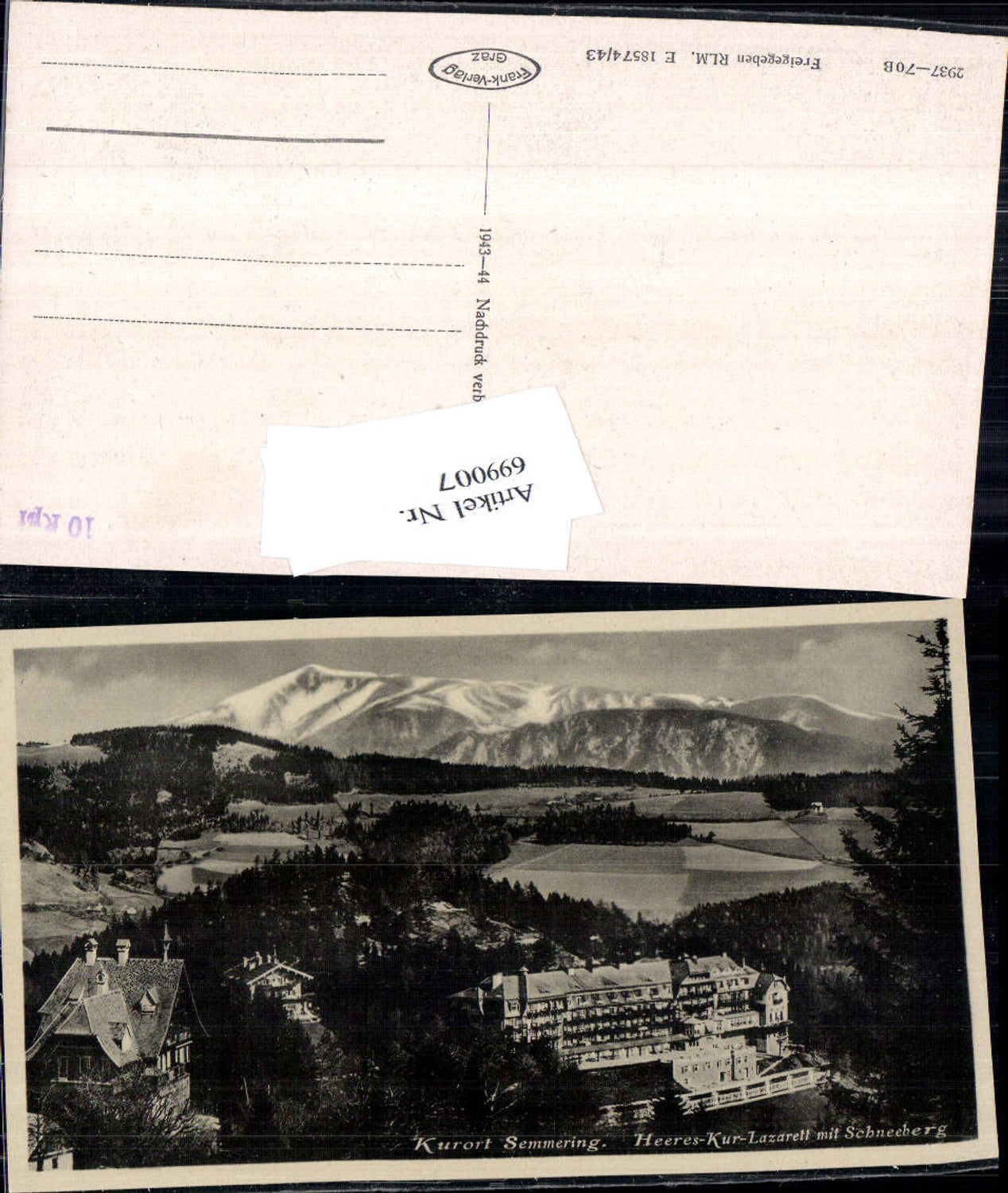 699007 Semmering Heeres Kurlazarett