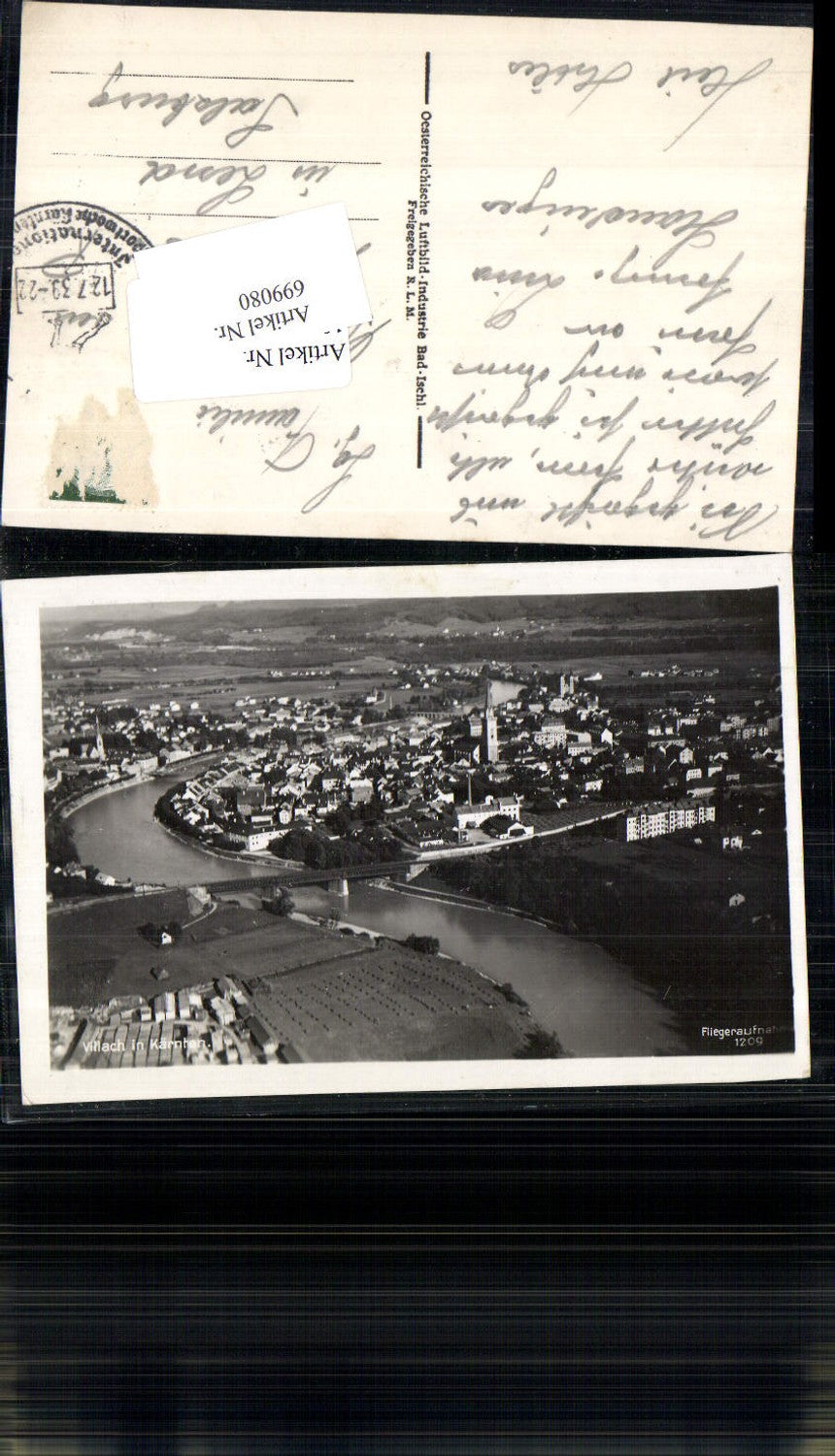 699080 Fliegeraufnahme 1209 Luftbild Villach in Kärnten