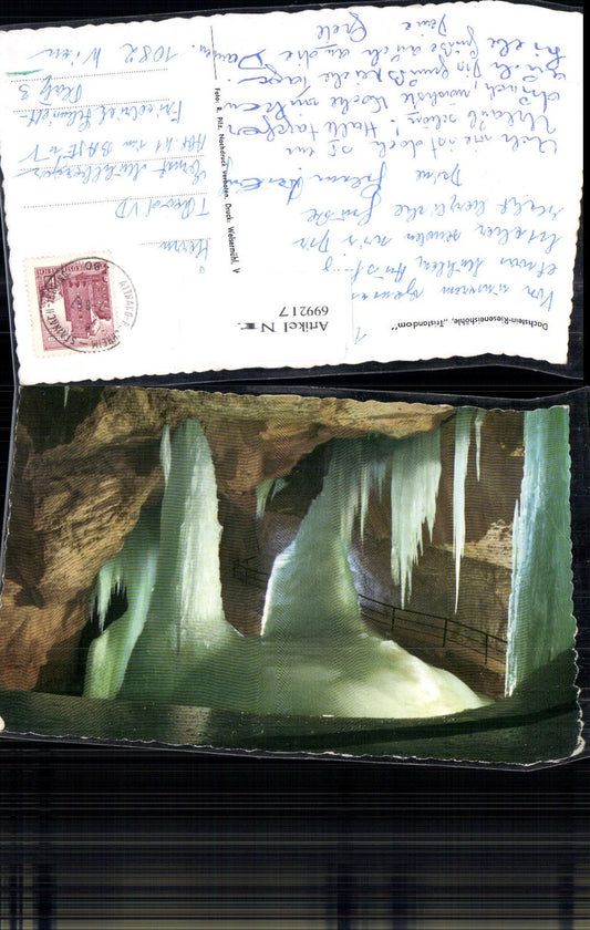 699217 Dachstein Rieseneishöhle Gosau Bahnpost Attnang Puchheim Stainach Irdning Zug 480