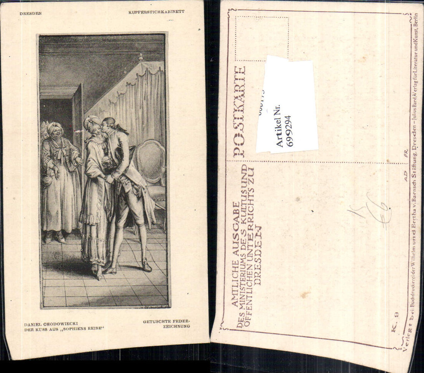 699294 Künstler AK Daniel Chodowiecki Sophies Reise Kupferstichkabinett