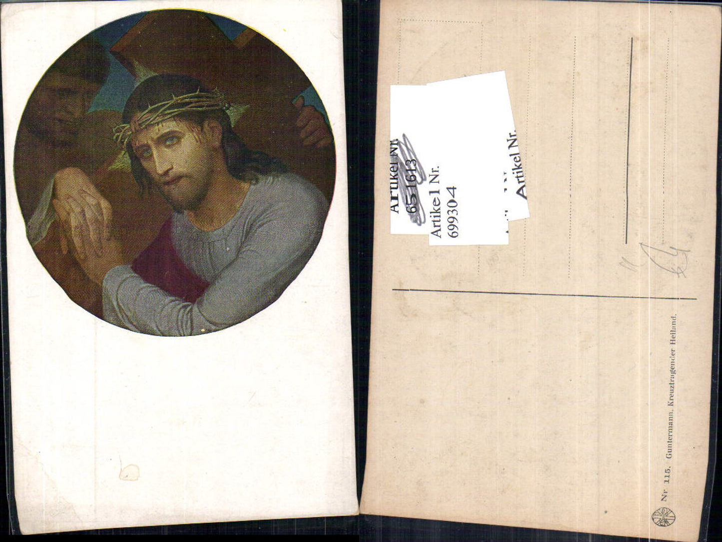 699304 Künstler AK Guntermann Jesus Kreuztragender Heiland