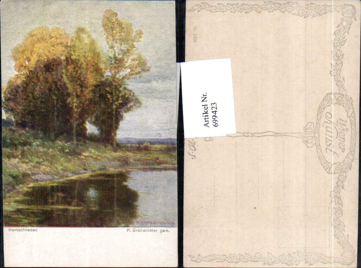 699423 Künstler AK P. Grabwinkler Herbstfrieden pub Wiener Kunst 2300