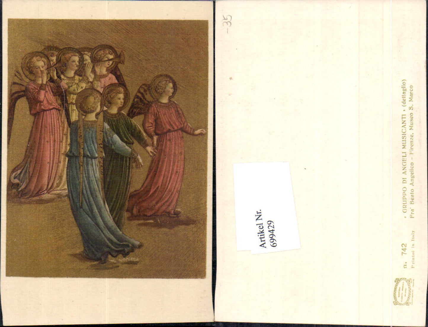 699429 Künstler AK Angeli Musicanti Beato Angelico Engel
