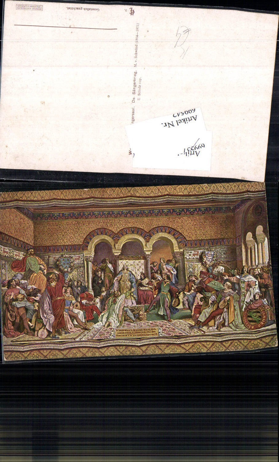 699542 Artist AK Moritz von Schwind E. Schulz Singers' Contest