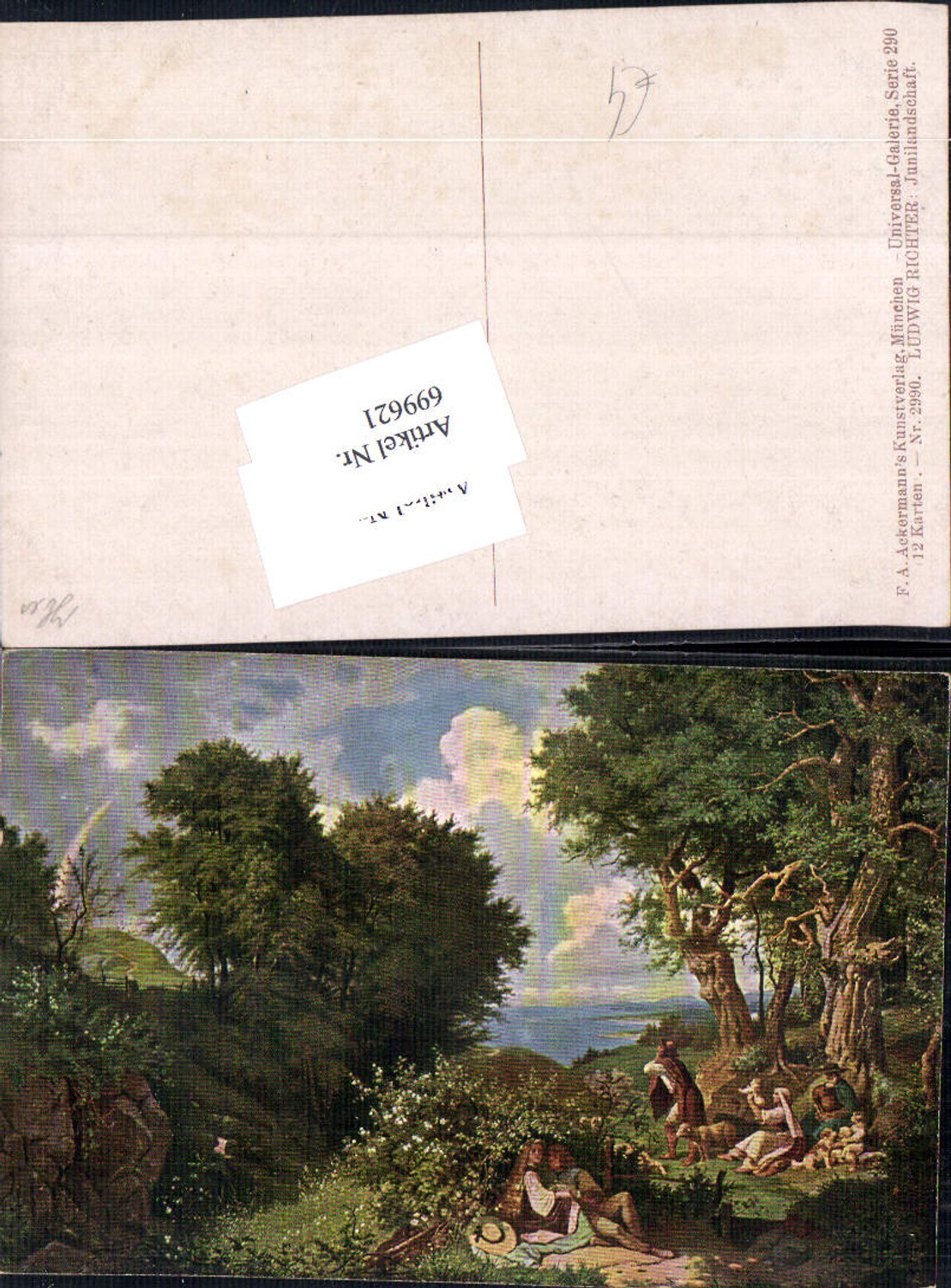 699621 Künstler AK Ludwig Richter Junilandschaft pub Ackermann 2990