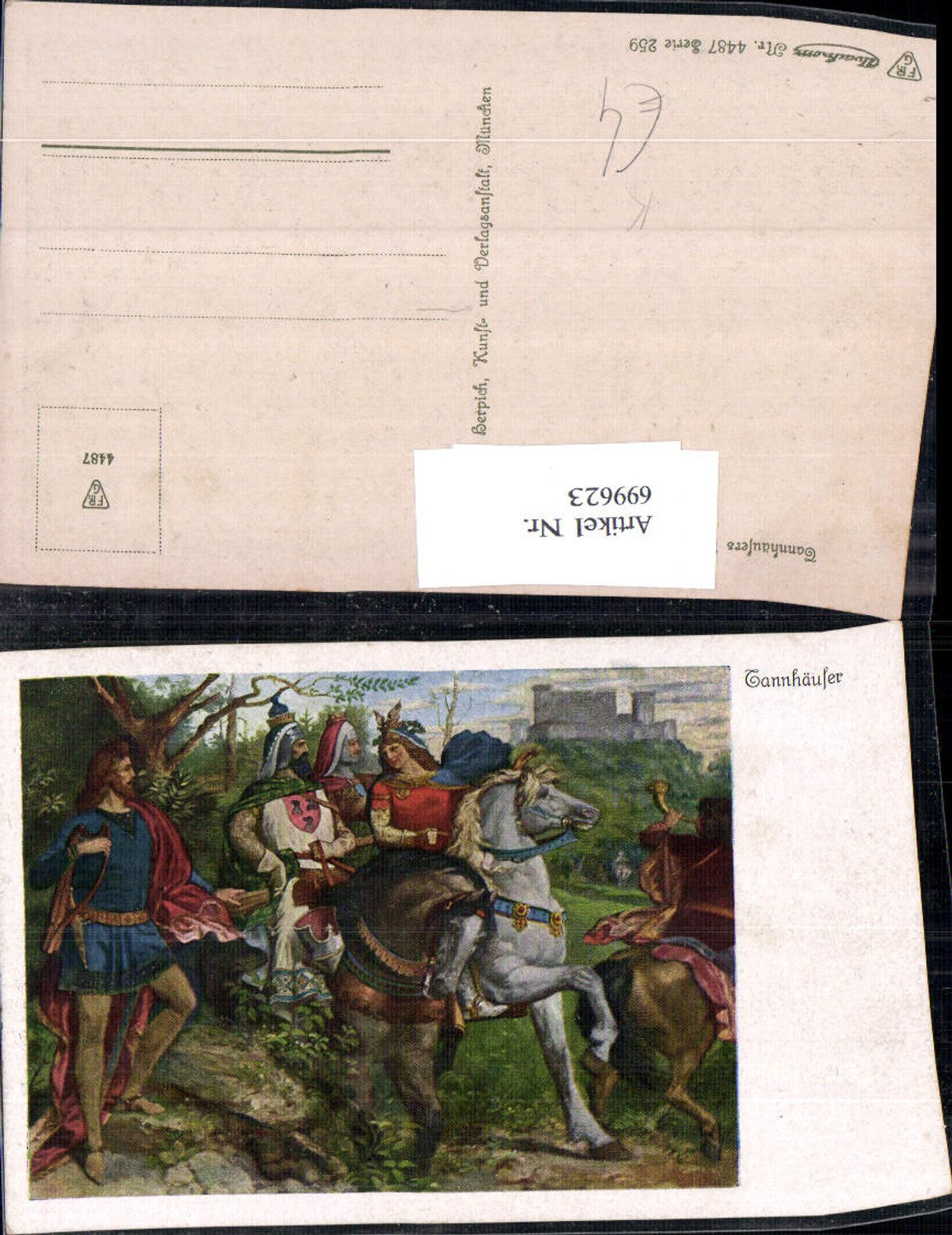 699623 Künstler AK Tannhäuser Ritt zur Wartburg Eisenach