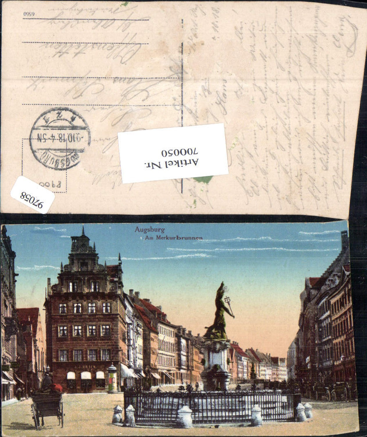 700050 Augsburg Merkurbrunnen gel Offenstetten
