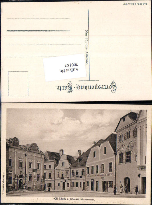 700187 Krems an der Donau Körnermarkt Gasthaus 1907