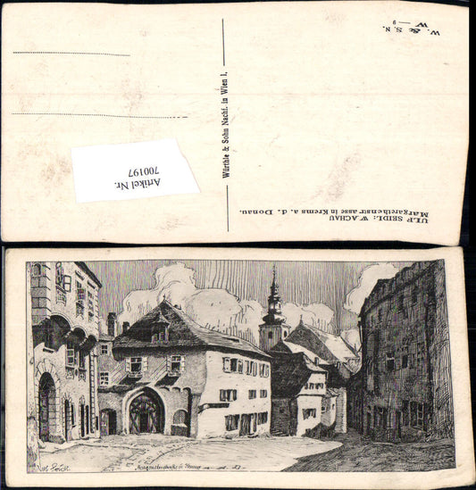 700197 Künstler AK Ulf Seidl Krems an der Donau Margarethenstraße