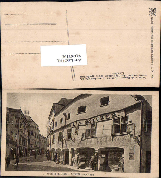 700198 Krems an der Donau Sgraffitohaus Badstuber pub Saska 89
