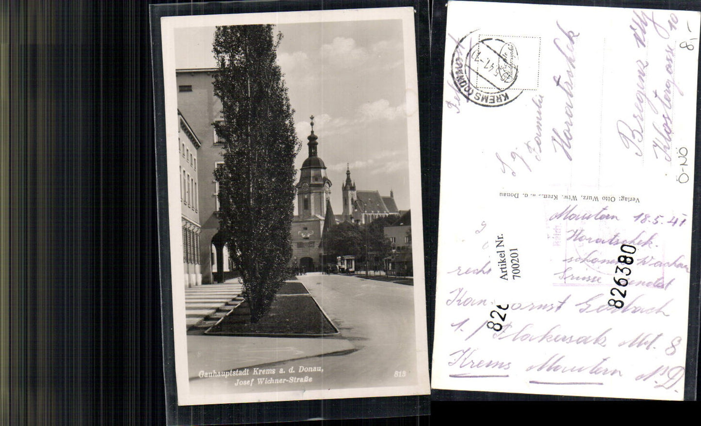 700201 Krems an der Donau Josef Wichner Straße Feldpost