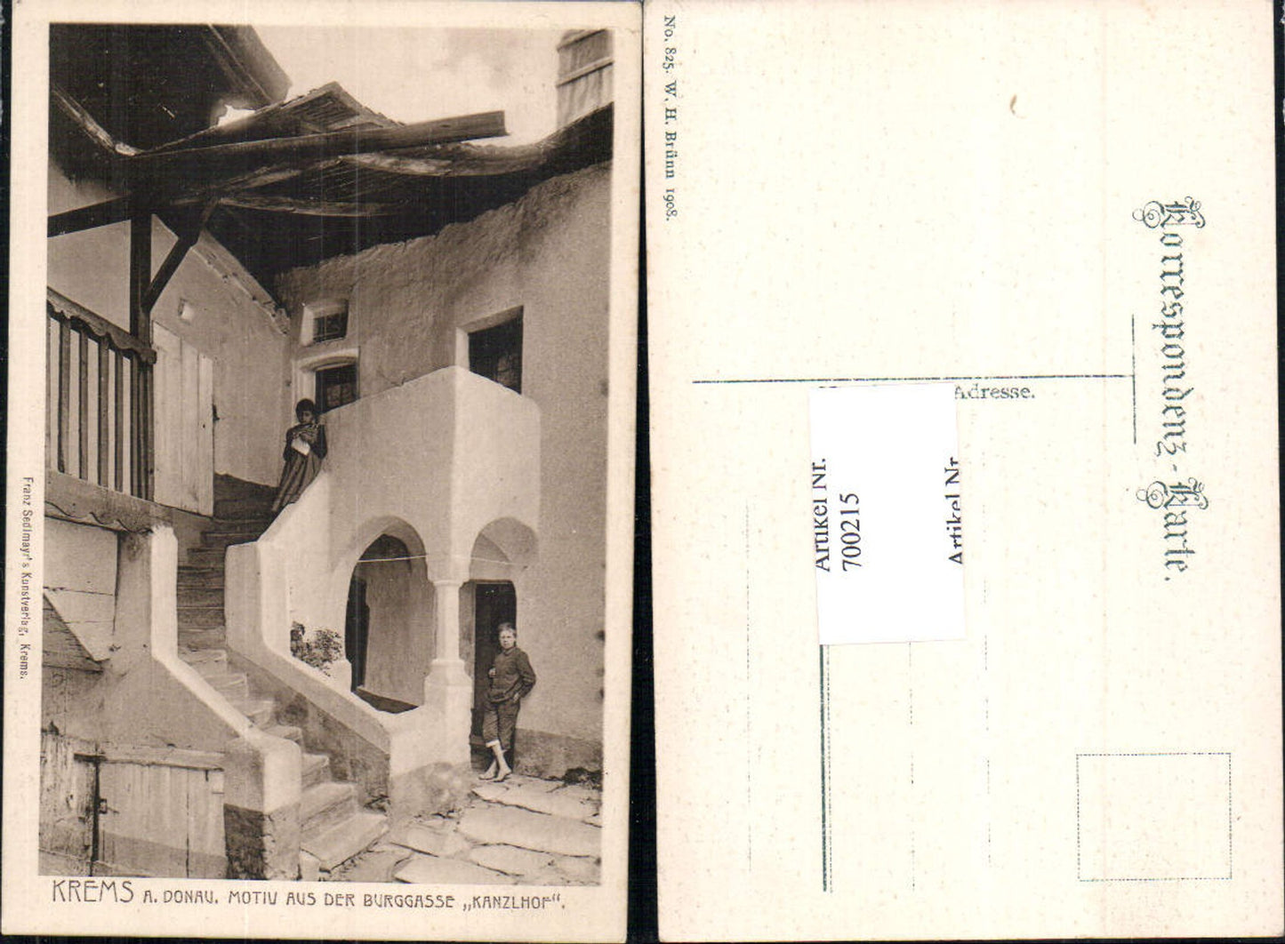 700215 Krems an der Donau Burggasse Kanzlhof pub Sedlmayr 825