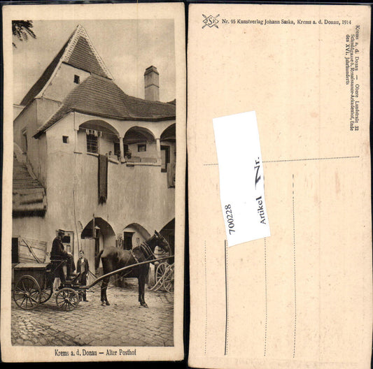 700228 Krems an der Donau Alter Posthof m. Kutsche pub Saska 95