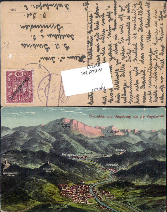 700242 Künstler AK Eugen Felle Vogelschau Scheibbs Ötscher Neustift Neubruck
