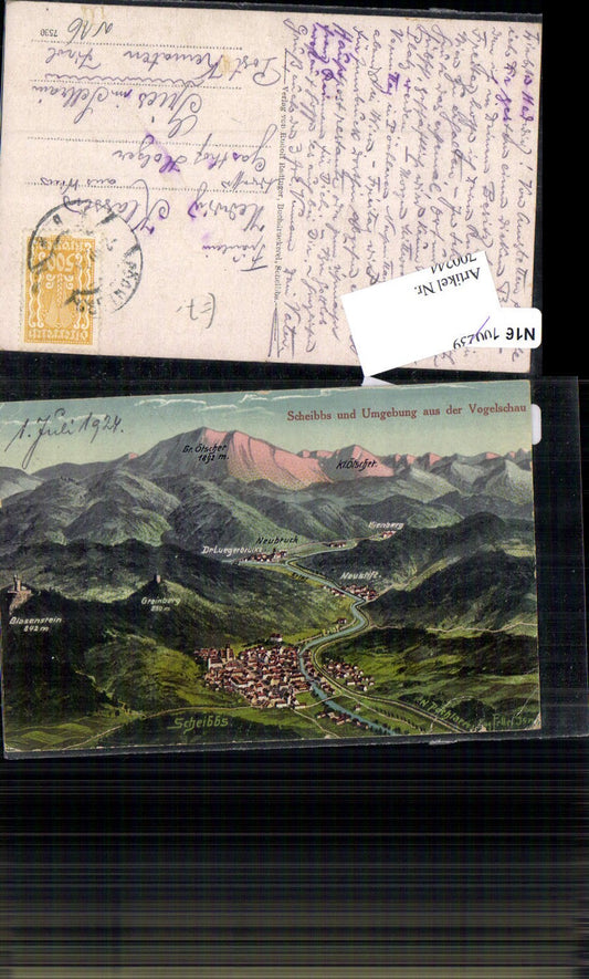 700244 Künstler AK Eugen Felle Vogelschau Scheibbs Ötscher Neustift