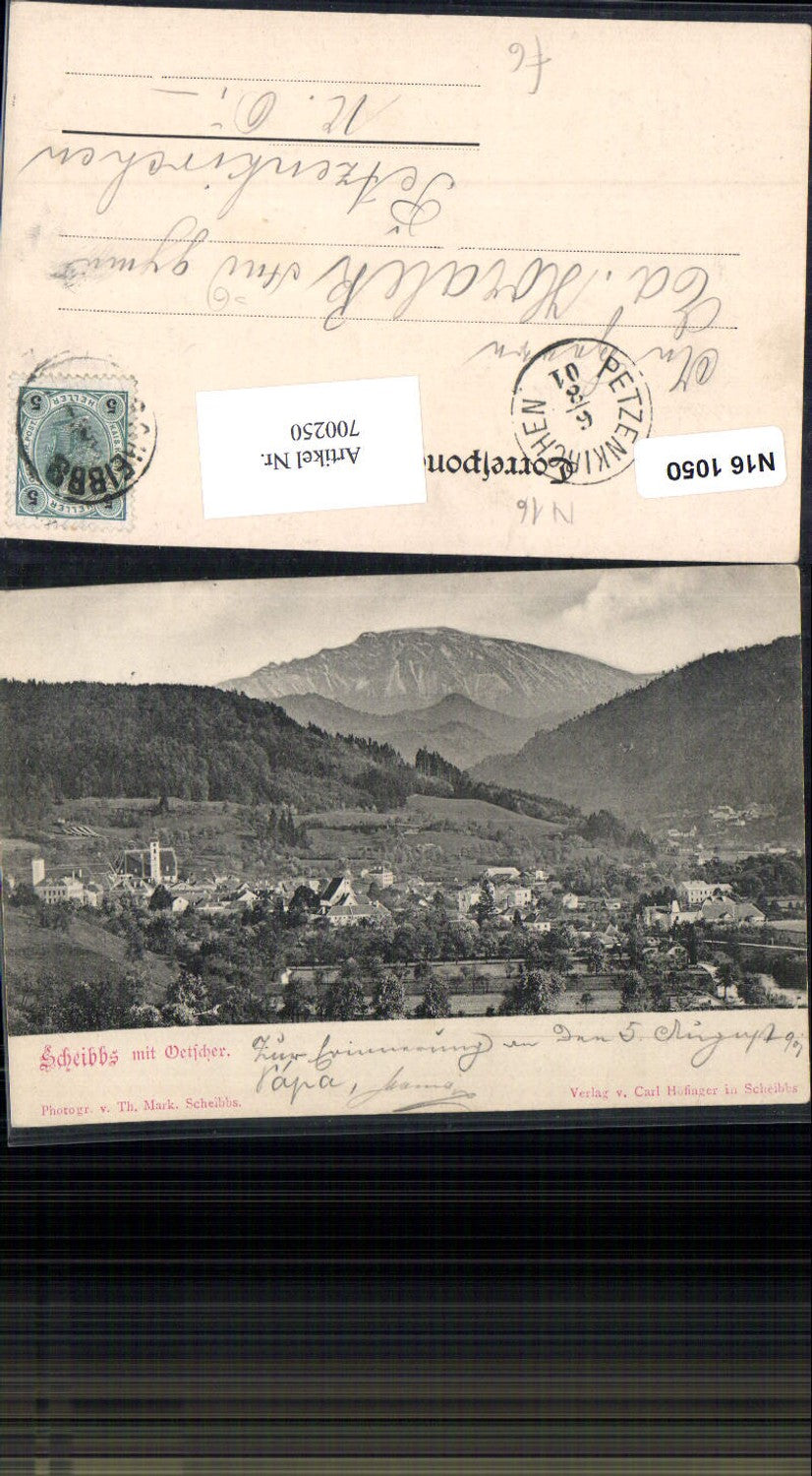 700250 Scheibbs 1900 m. Ötscher gel Petzenkirchen Stp.