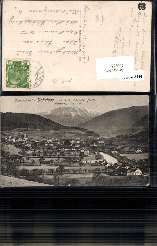 700255 Scheibbs m. Ötscher gel Mährisch Schönberg 1913