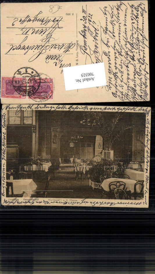 700325 Hamburg Hauptbahnhof Wartesaal I. und II. Klasse