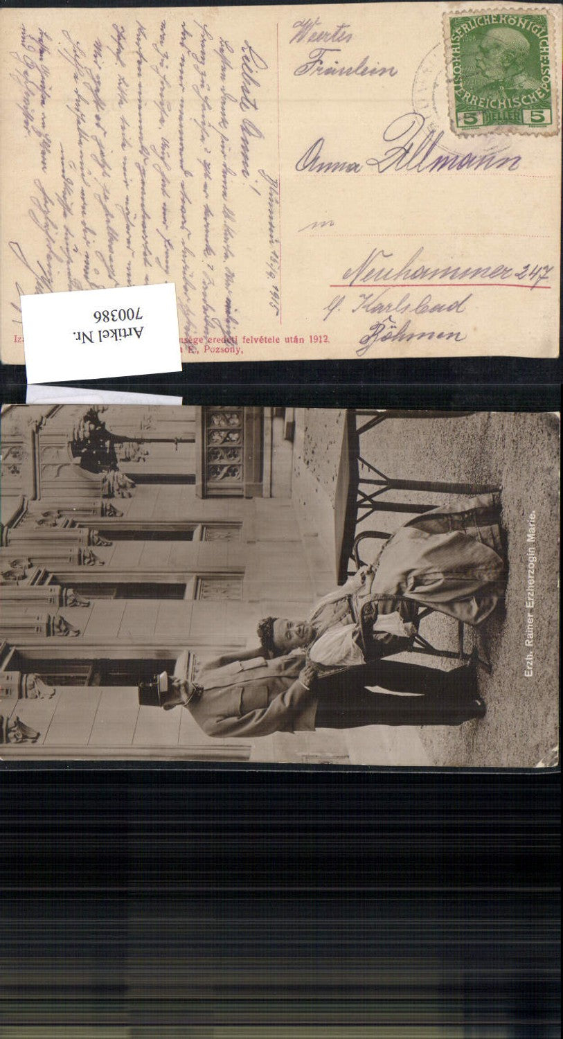 700386 Adel Erzherzog Rainer Erzherzogin Marie v. Habsburg Lothringen Österreich