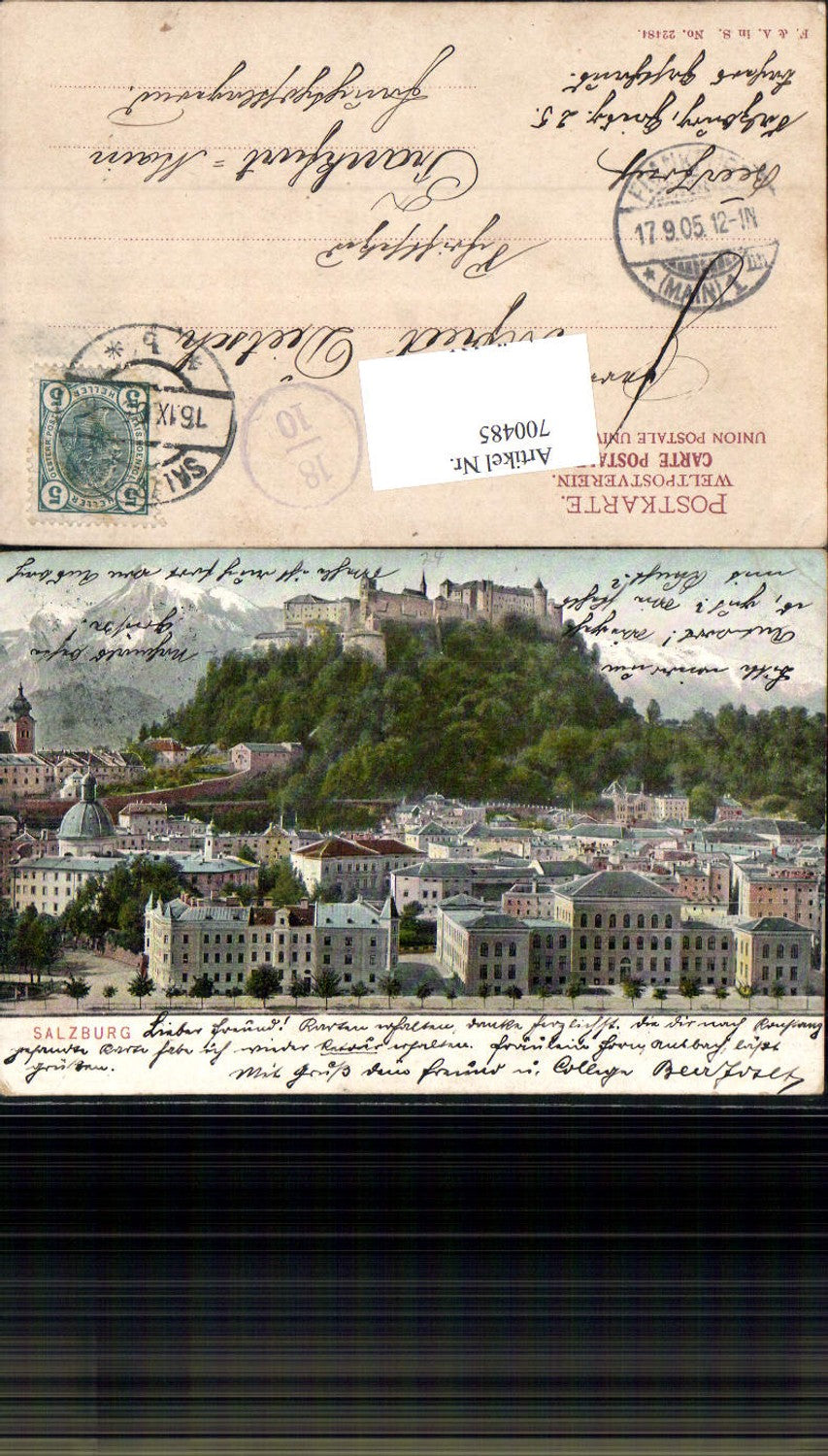 700485 Lithographie Salzburg Stadt Stieglkeller