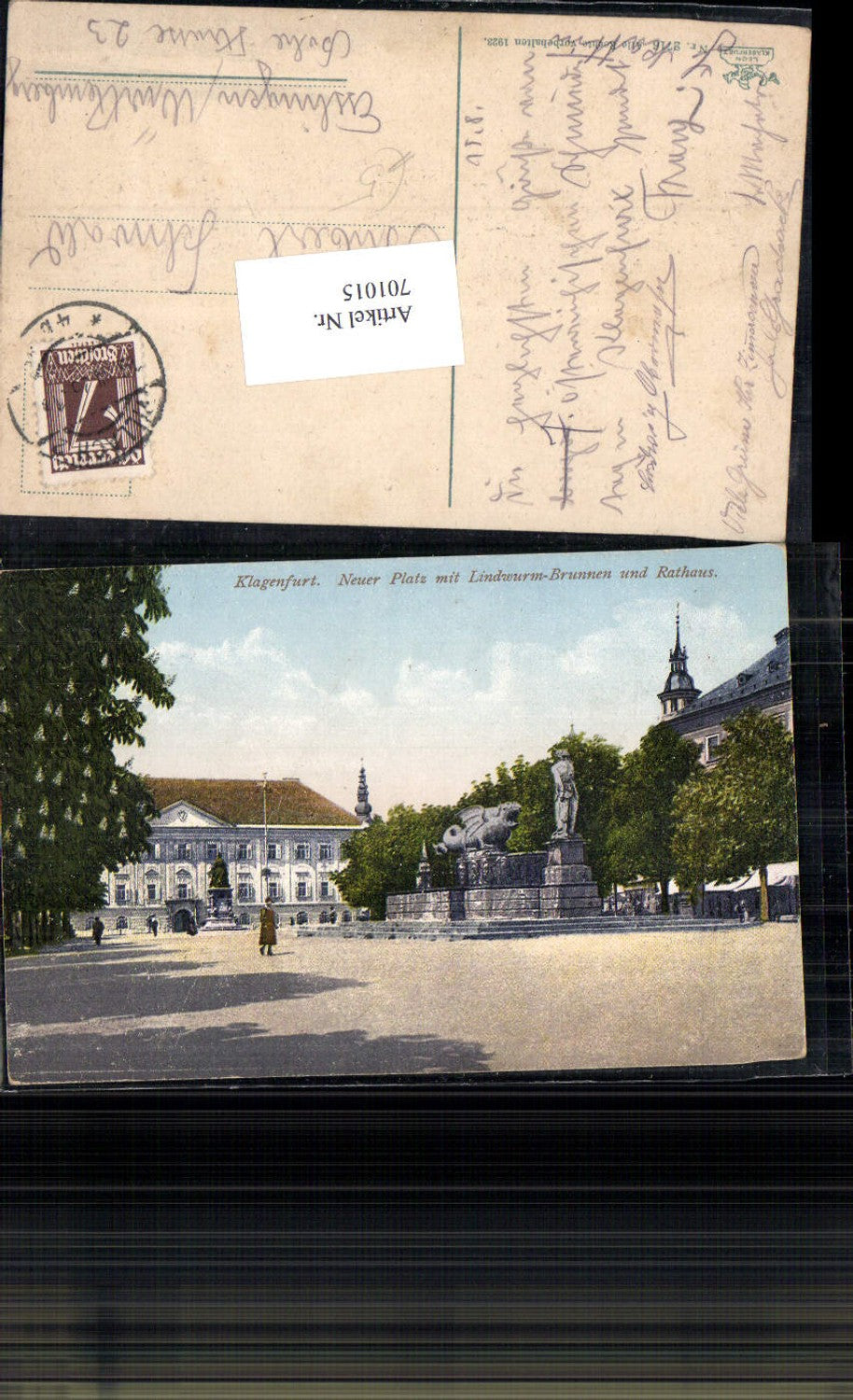 701015 Klagenfurt Neuer Platz Lindwurm Rathaus