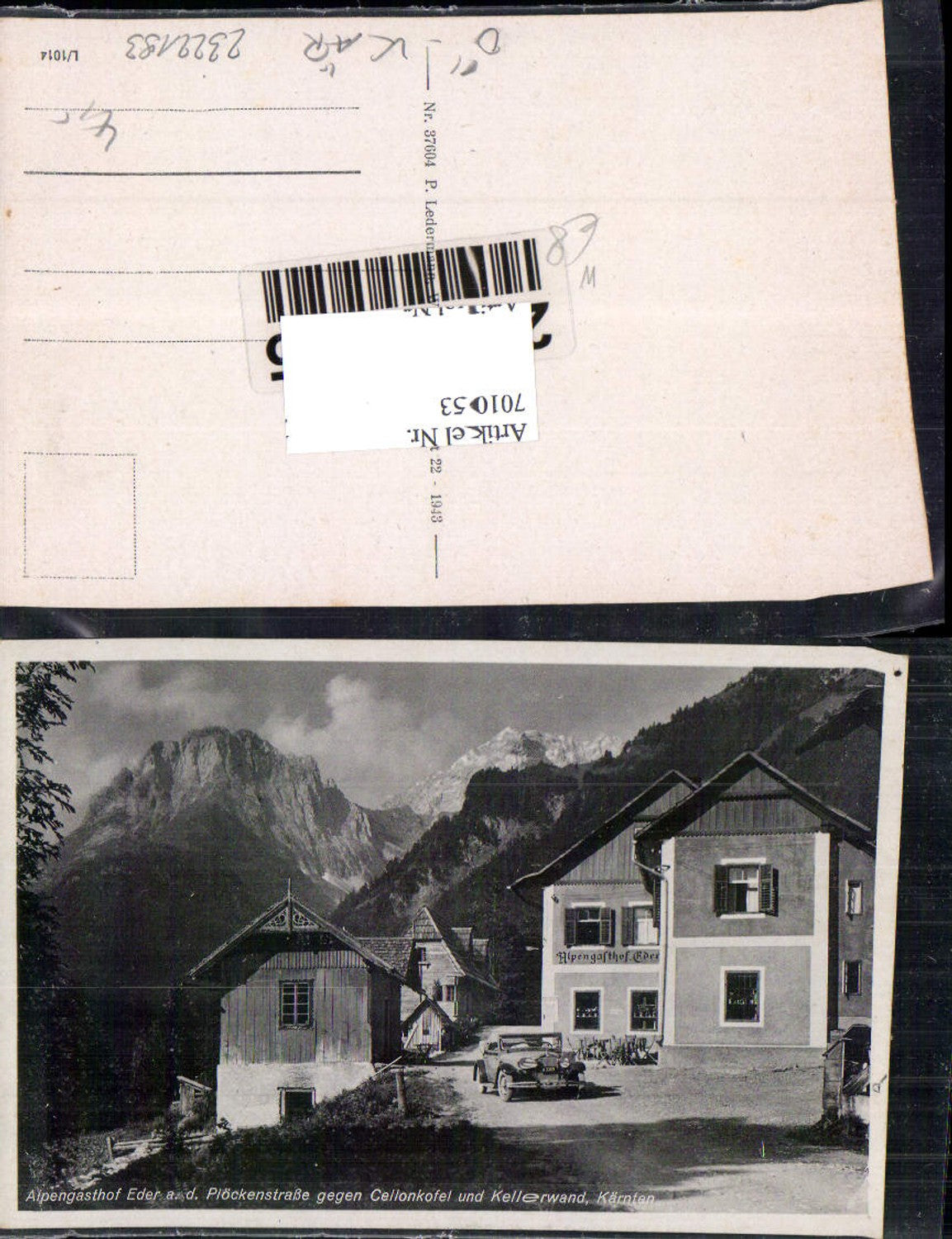 701053 Kötschach Mauthen Gasthaus Eder Plöckenstrasse Car Oldtimer