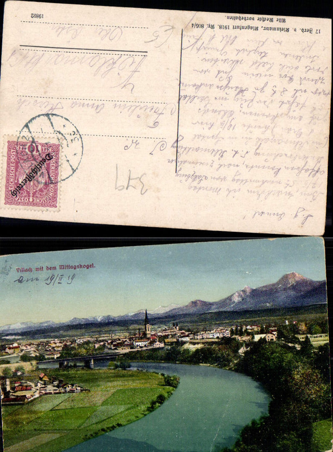 701185 Villach 1918 gel Vöcklamarkt