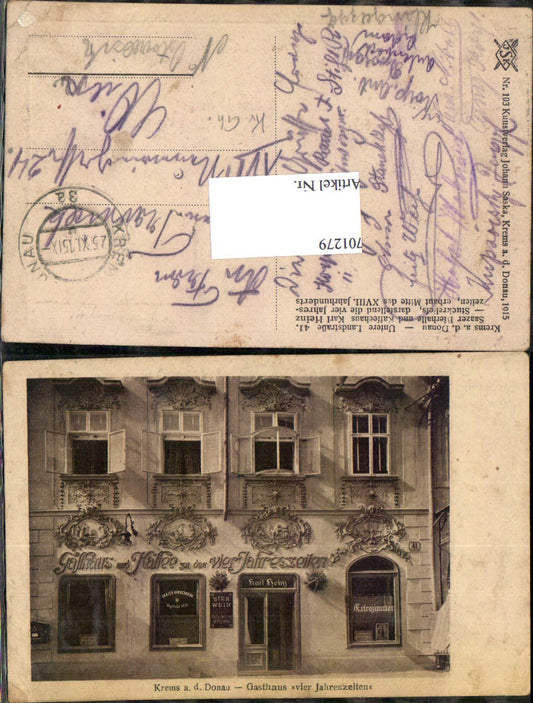 701279 Krems an der Donau Gasthaus vier Jahreszeiten pub Johann Saska 103