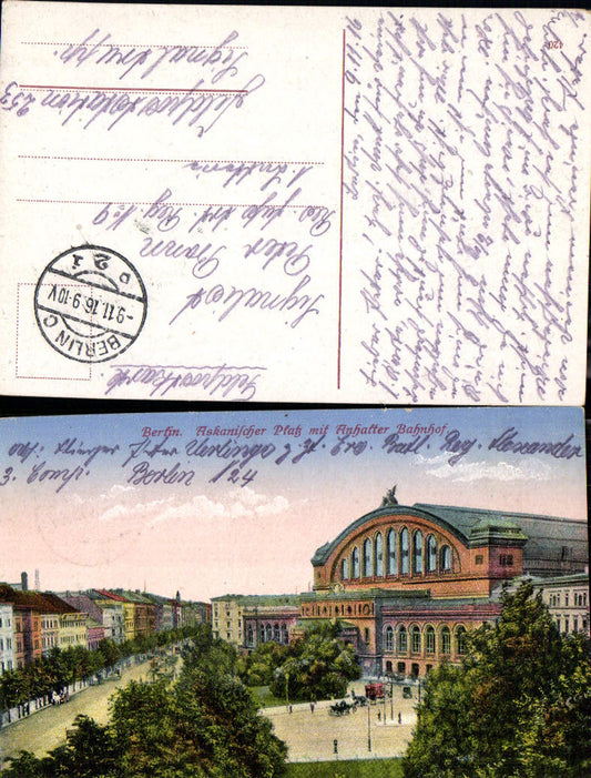 701334 Berlin Askanischer Platz Anhalter Bahnhof Feldpost Signaltrupp