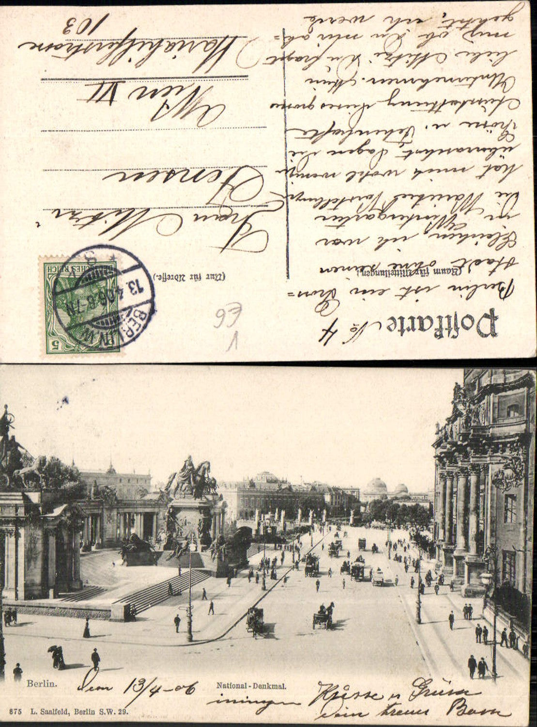 701338 Berlin National Denkmal pub Saalfeld 875