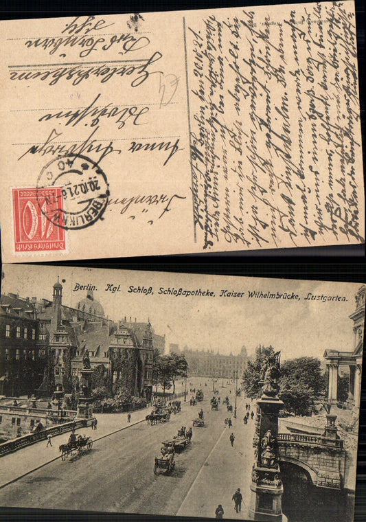 701342 Berlin Königliches Schloss Kutschen Luftgarten