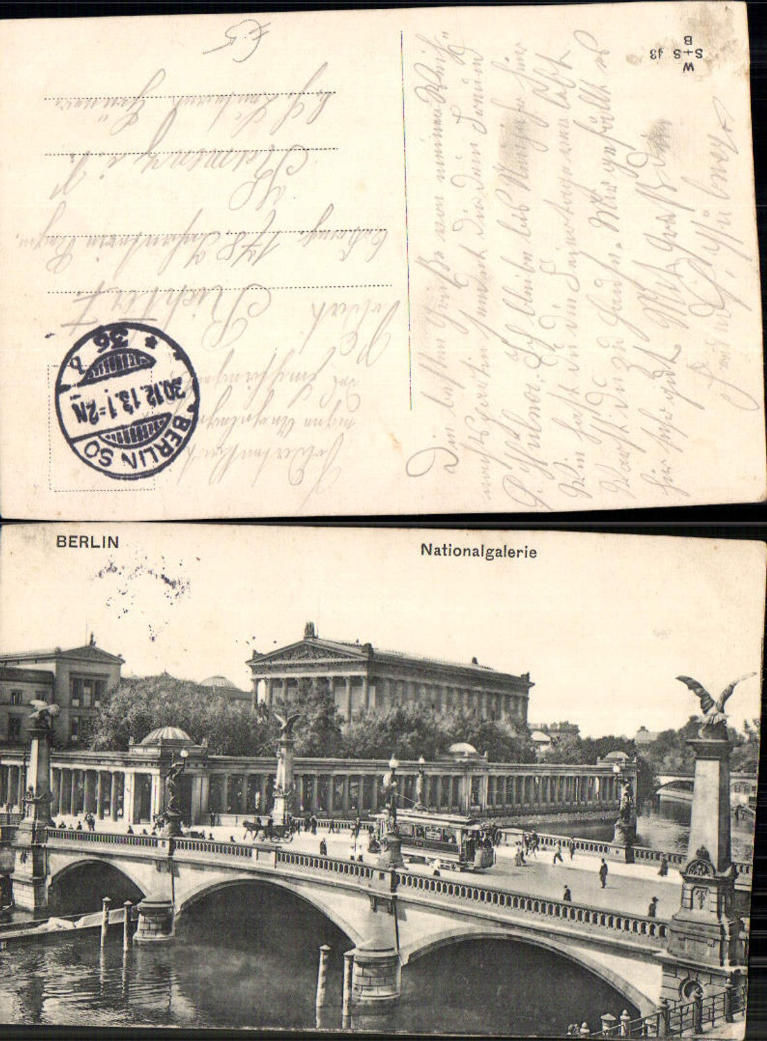 701344 Berlin Nationalgalerie Brücke Straßenbahn Tramway
