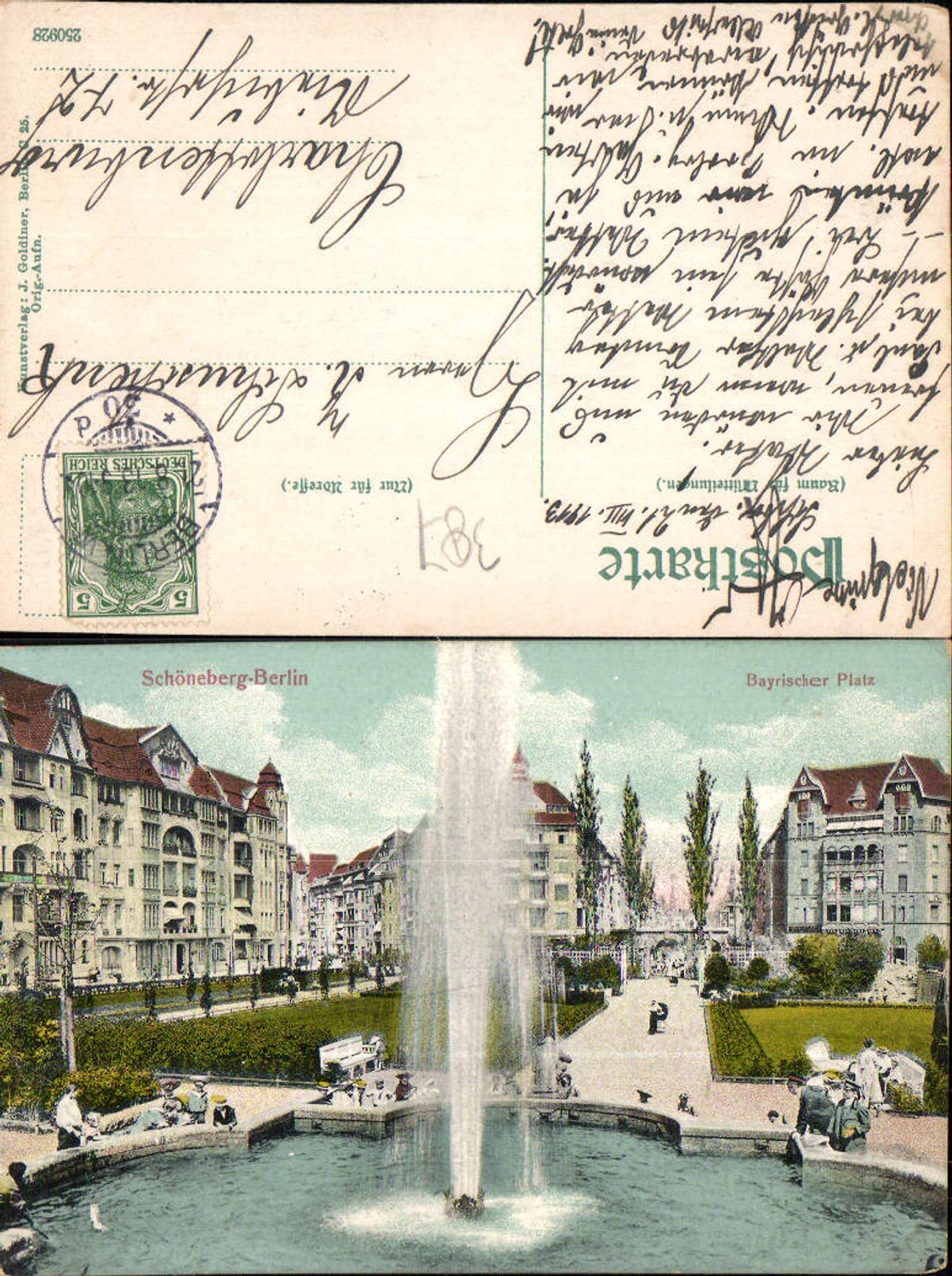 701398 Berlin Schöneberg Bayrischer Platz tolle AK Tempelhof