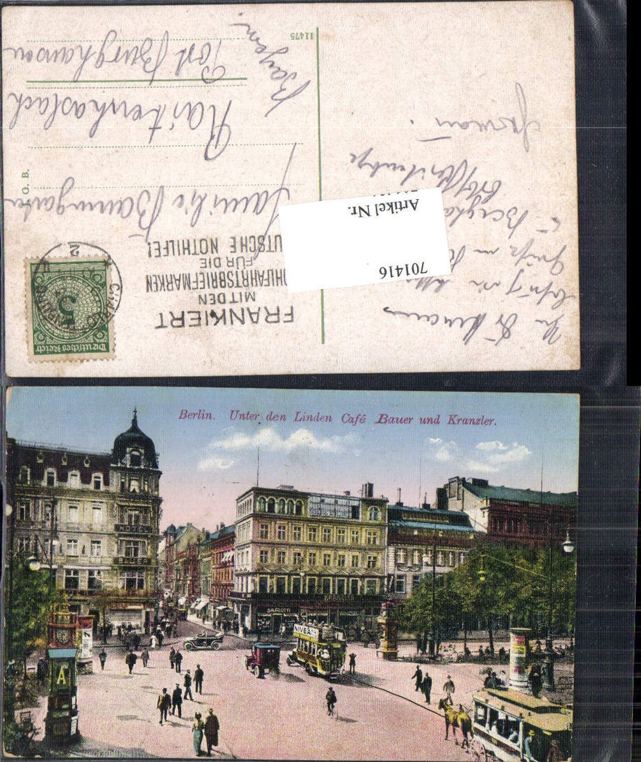 701416 Berlin Unter den Linden Cafe Bauer und Kranzler Tram