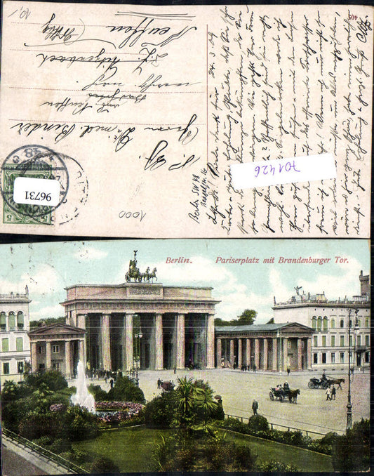 701426 Berlin Pariserplatz Brandenburger Tor gel Ditzenbach Neuffen