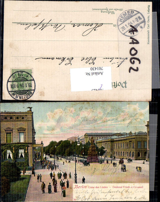 701430 Berlin Unter den Linden Denkmal Friedrich des Großen Stp. Hemer