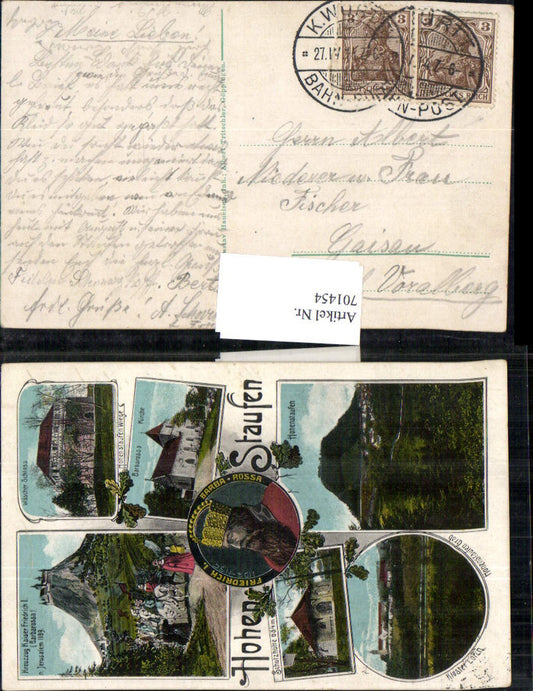 701454 Greetings from the Hohenstaufen Crusade Göppingen Castle Lorch Monastery