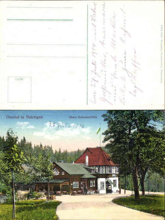 701585 Oberhof in Thüringen Obere Schweizerhütte 1914