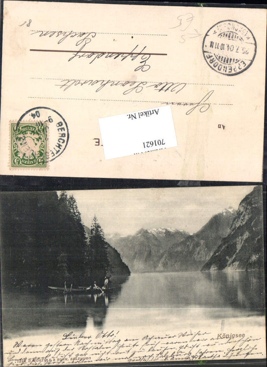 701621 Königsee bei Berchtesgaden pub Würthle & Sohn 1314 Stp Eppendorf