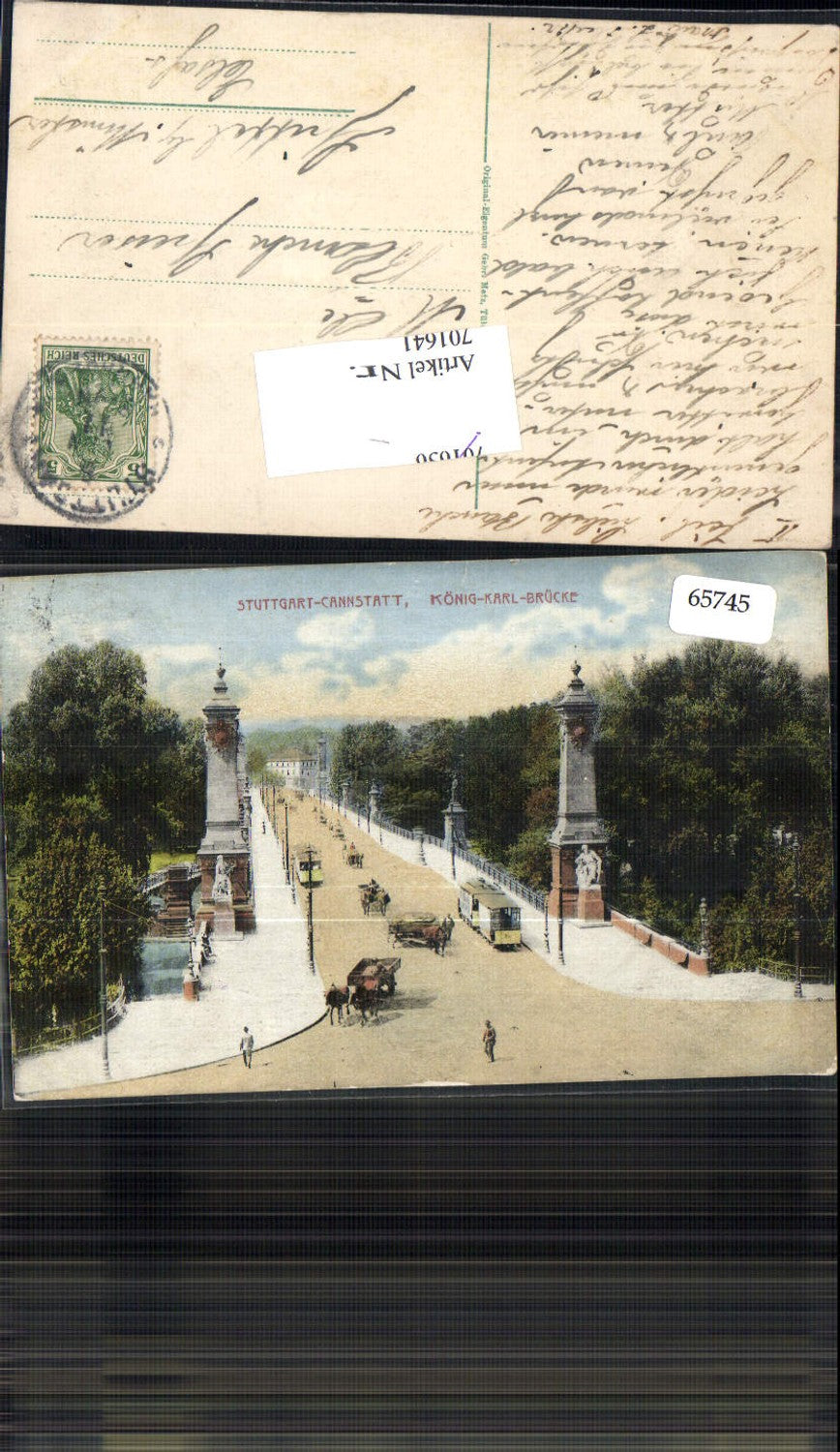 701641 Stuttgart Cannstatt König Karl Brücke Tram Tramway