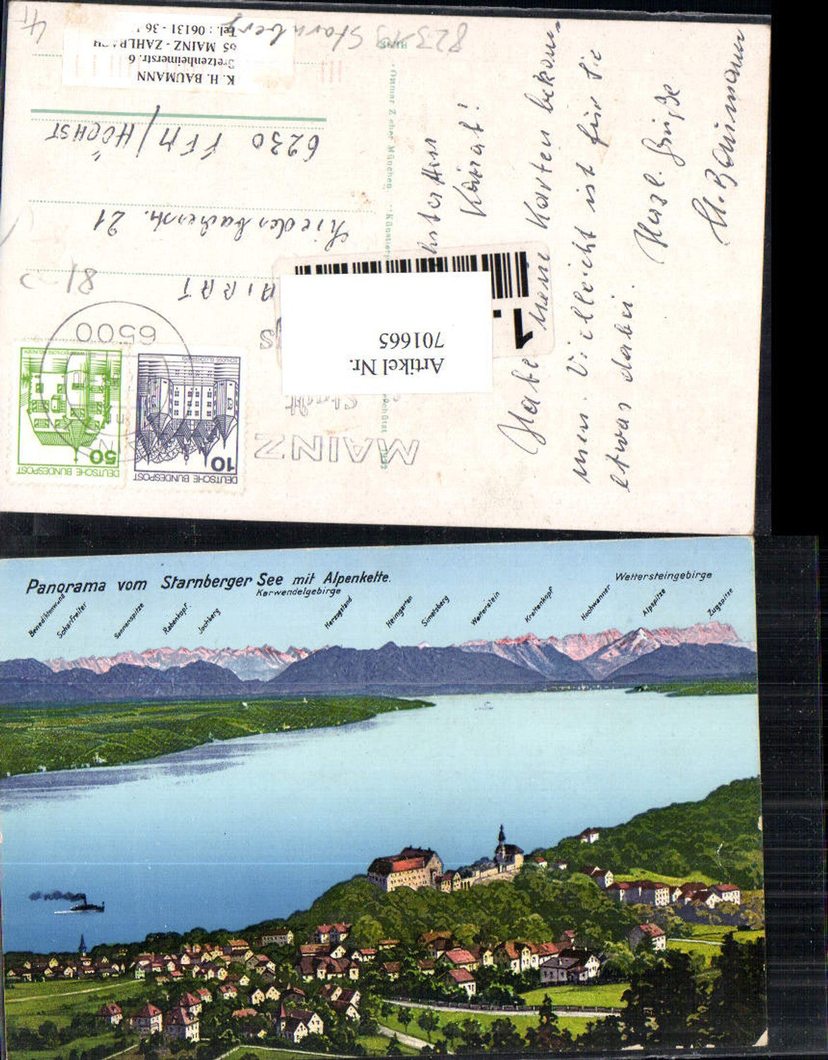 701665 Panorama vom Starnberger See Starnberg