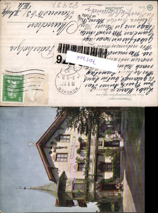 701706 Oberammergau Bayern Hausansicht v. Anton Lang Passionsspiele