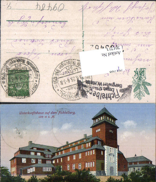 701713 Fichtelberg Unterkunftshaus Oberwiesenthal