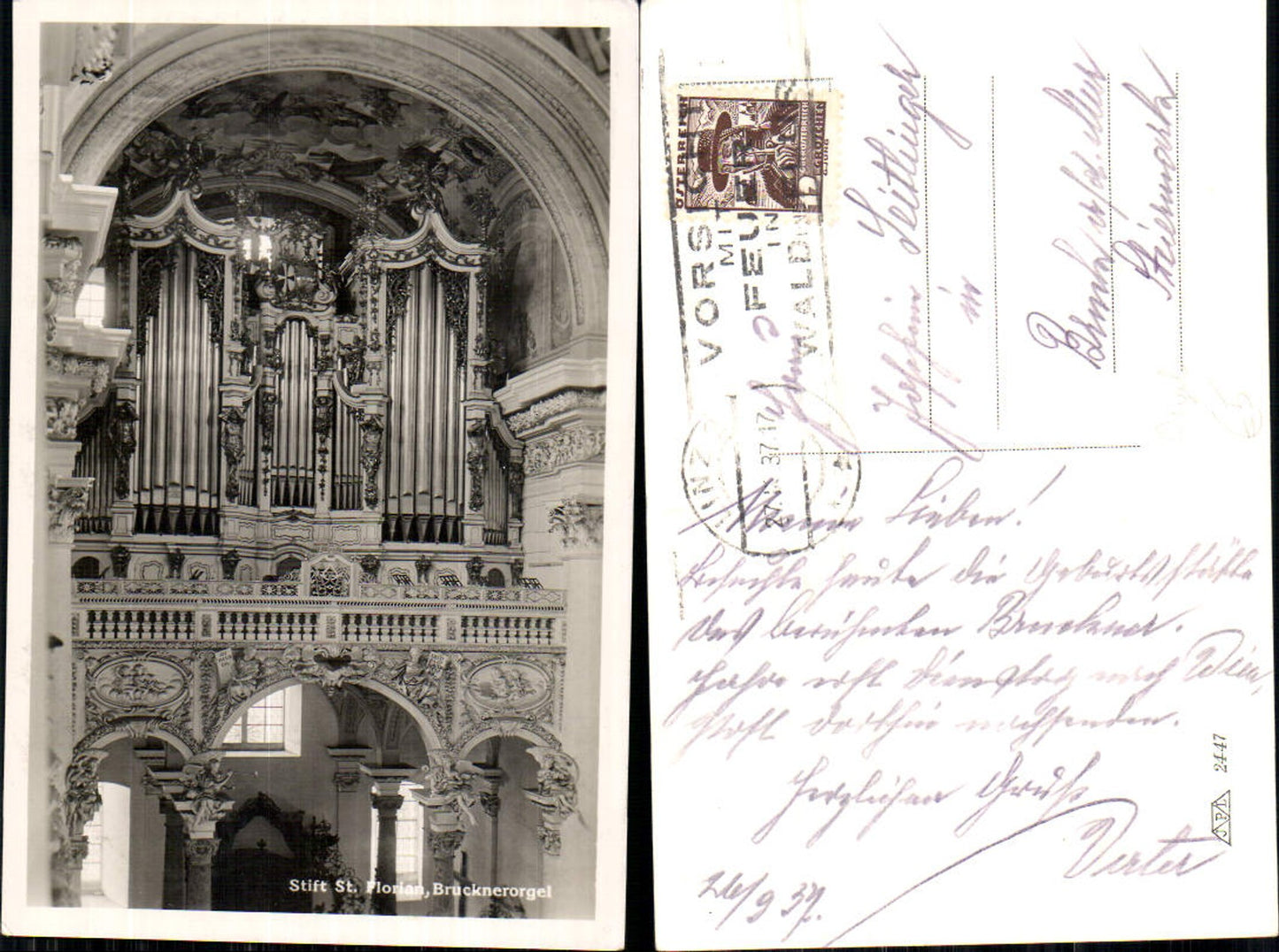 701774 Stift St. Florian bei Linz Orgel Kirche Brucknerorgel