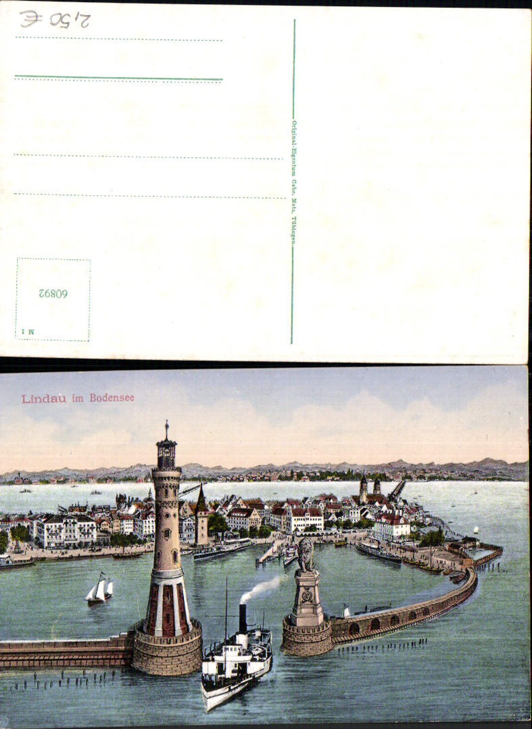 701814 Lindau am Bodensee Hafen Leuchtturm Turm Hafeneinfahrt