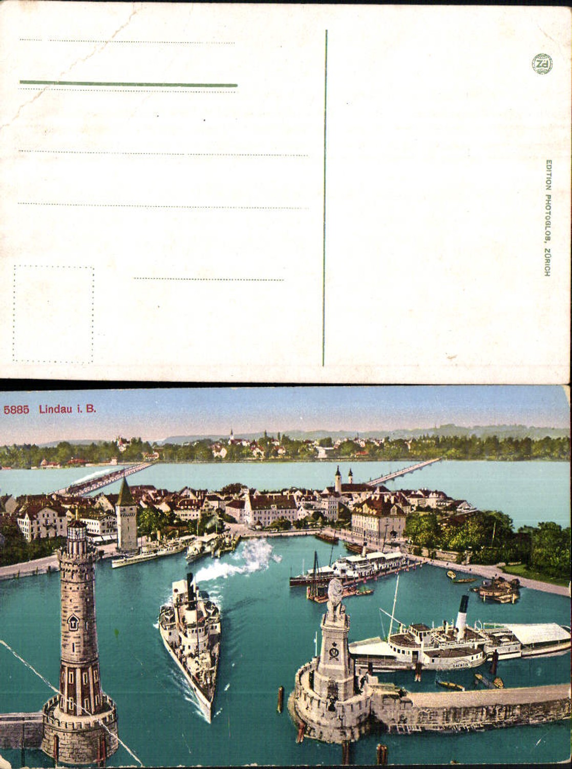 701816 Lindau am Bodensee Hafen Leuchtturm Turm Hafeneinfahrt