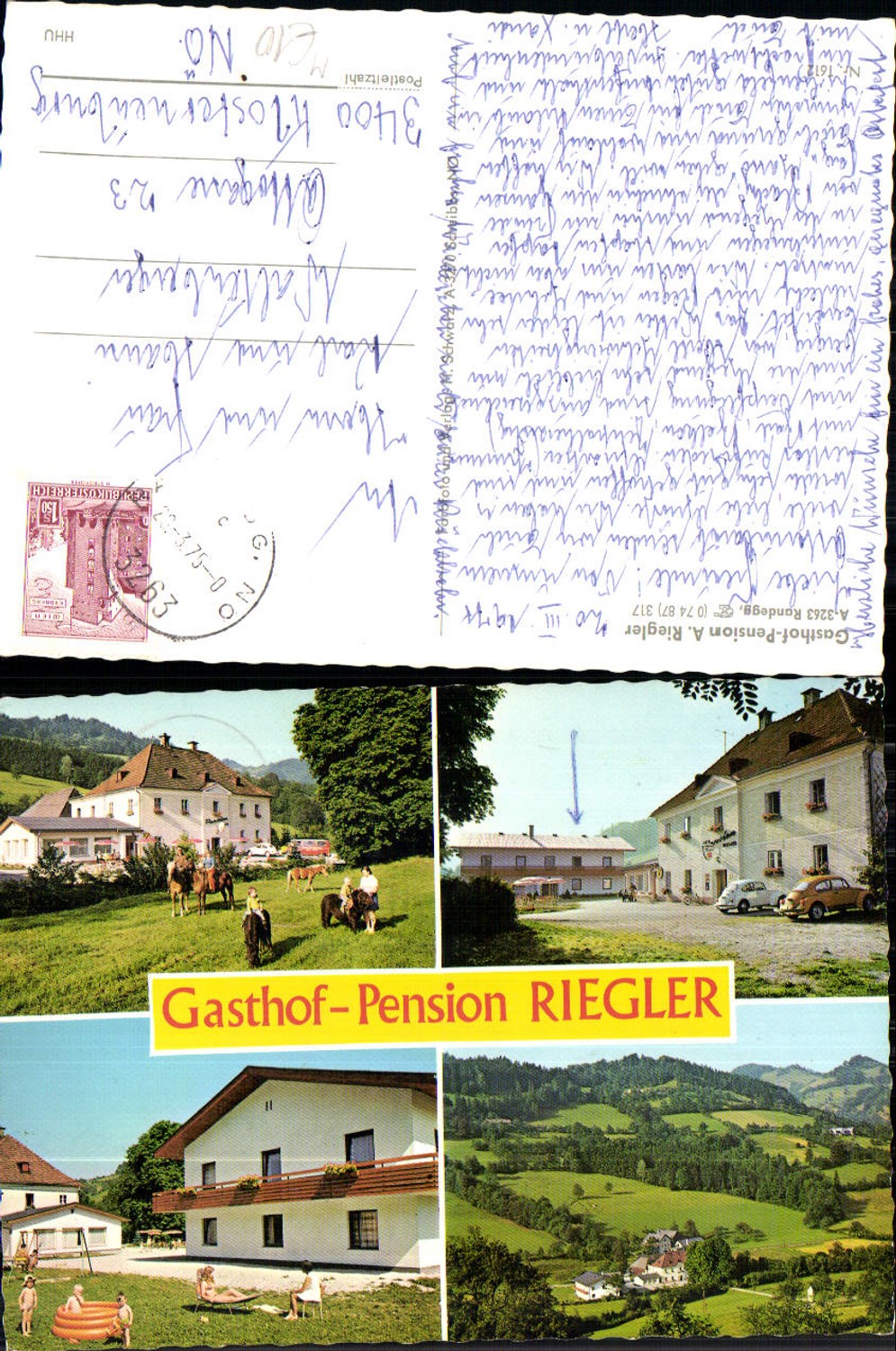 701824 Randegg Gasthaus Pension Riegler VW Käfer Auto Oldtimer