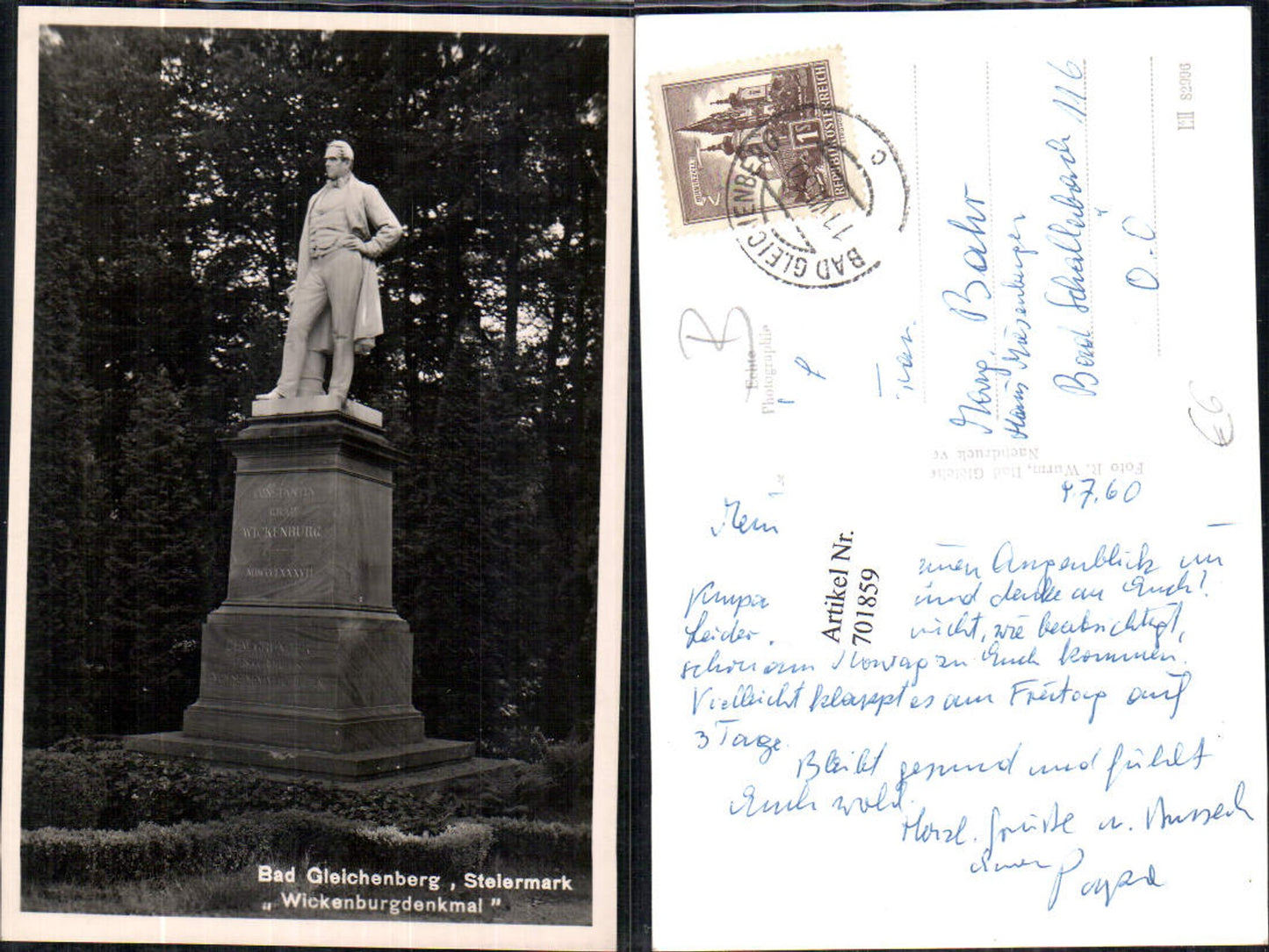 Alte Ansichtskarte – Old Postcard